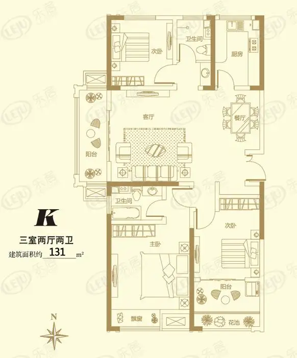 理想新城户型图(理想新城户型图 房小二网)