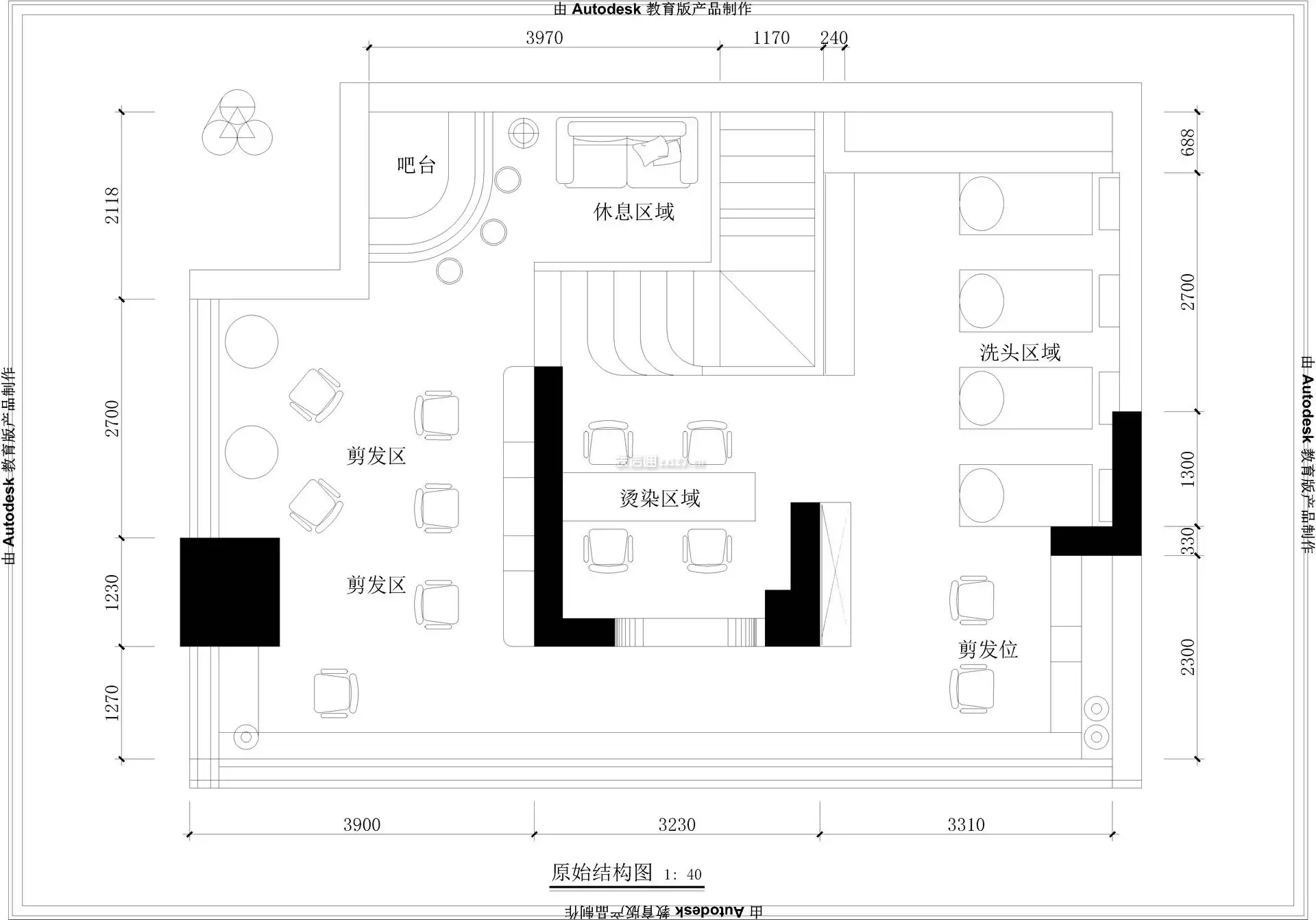 美发店平面布置图(美发店平面布置图片)