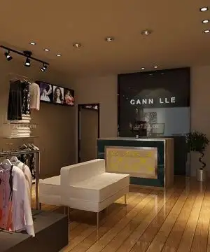 长方形服装店装修图(长方形服装店的布局图)