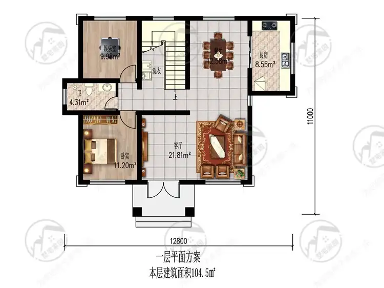 100平米房屋设计效果图(100平米房屋装修设计平面图)